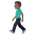 🚶🏾‍♂️ man walking: medium-dark skin tone display on JoyPixels